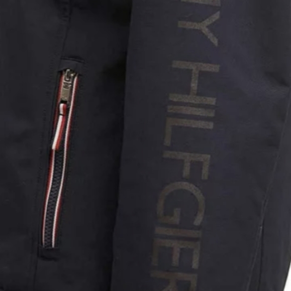 Tommy Hilfiger Heavyweight Softshell Navy Hooded Jacket SizeL Pre-owned Like New - Picture 3 of 6